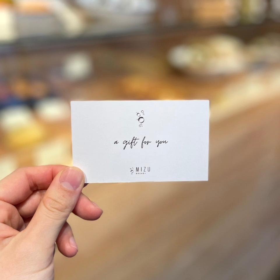 Mizu Bread gift voucher